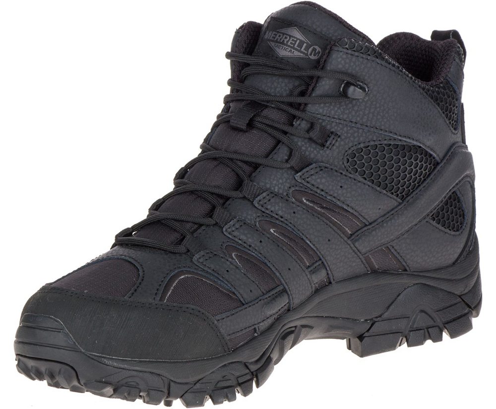 Kozaki Merrell Damskie Czarne - Moab 2 Mid Tactical Waterproof - 930218-OLJ